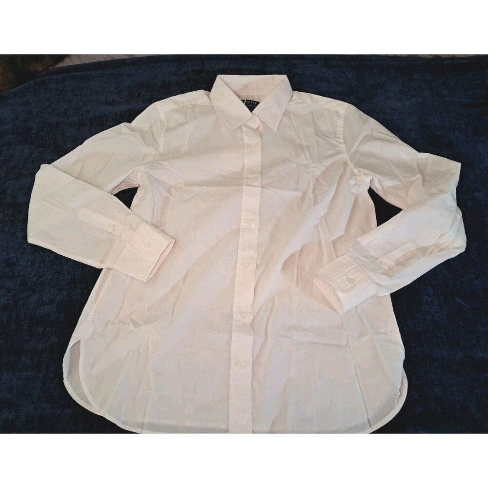 J.Crew Jules Classic Fit Cotton Poplin Shirt White PLEASE READ CN474 Size 6 NWT - Picture 5 of 10